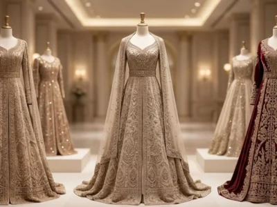 muslim wedding dress chosen by bride.