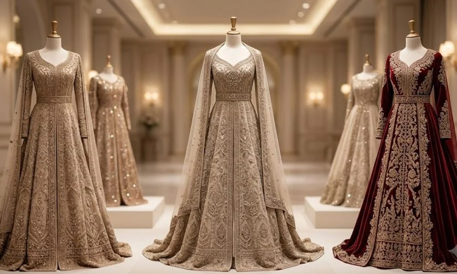 muslim wedding dress chosen by bride.