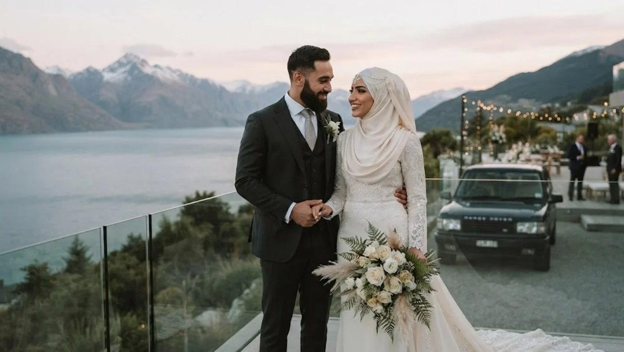 Muslim Marriage App New Zealand, luxury newly muslim modren wed couple of new zealand