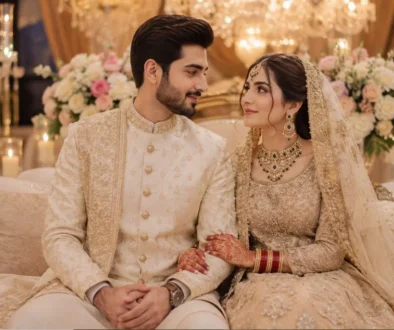 a pakistani couple in their walima ceremony.