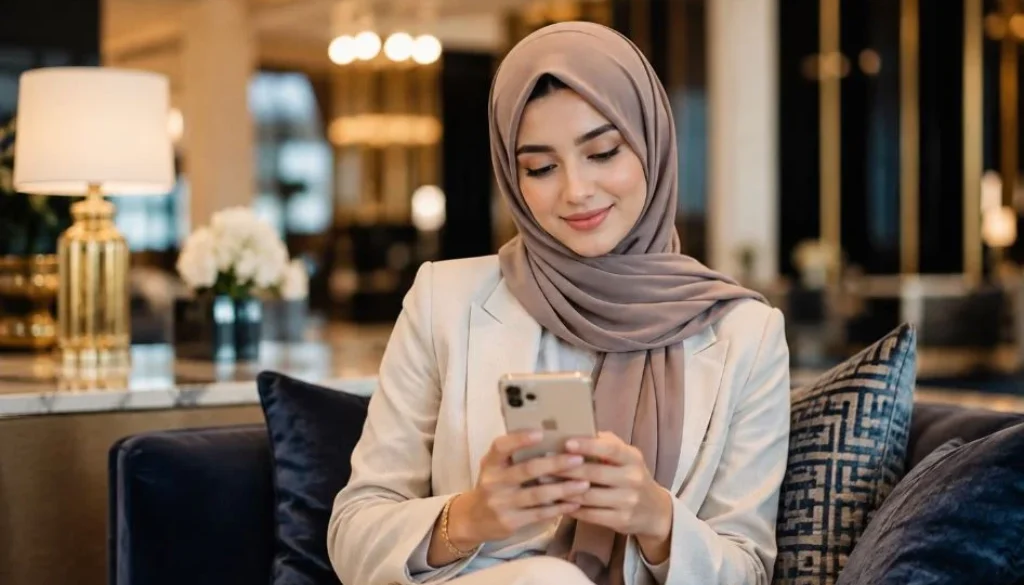 an image of british muslim modren young lady see her iphone .Single Muslims Manchester