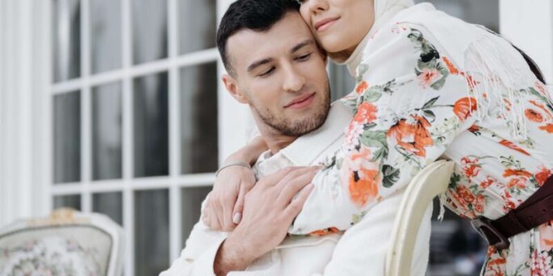 Happy practicing Muslim couple connecting for marriage in London